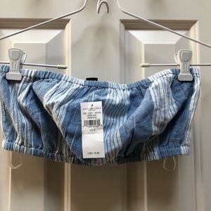 NWT American Eagle blue stripe bandeau top